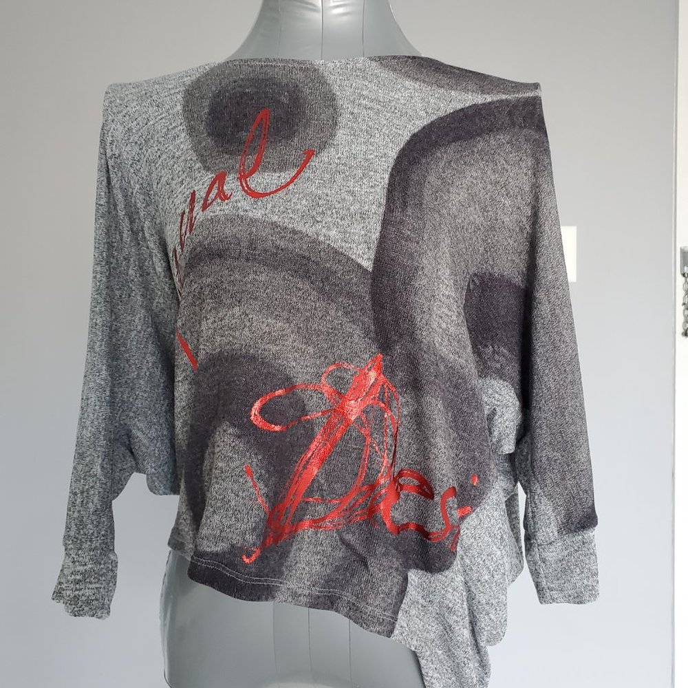 ❦𑁍⚡️  Grey Desigual Sweater⚡️𑁍❦ perfect for fall